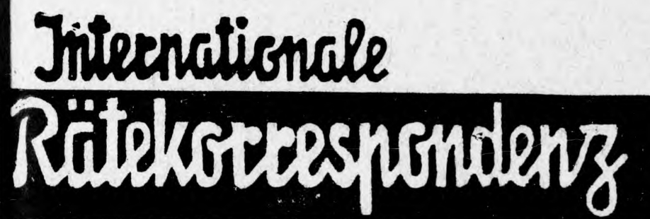 Internationale Raetekorrespondenz